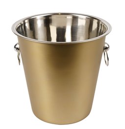 Champagne bucket, golden color, H21.5x20.5x21.5cm