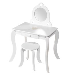 Kids dressing table with stool, 50.5x50.5x92cm, 28x28x32cm