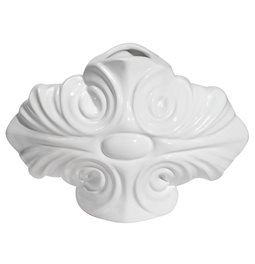 Vase Gallicano white II, (shiny glazed white), 26x11.5x17.5c