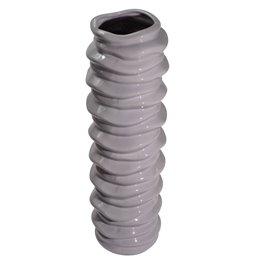 Vase Gartowa taupe B3, (shiny glazed B3), 13.5x46cm