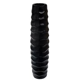 Vase Gavardo black, (shiny glazed black), 19.5x78c
