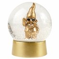 Snow globe Gnome Gold, H11xD10cm