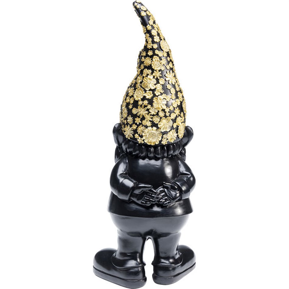 Dekoratiivfiguur Gnome Standing, mustad/kuldsed värv, H30x9.5x12cm