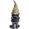 Dekoratiivfiguur Gnome Standing, mustad/kuldsed värv, H30x9.5x12cm