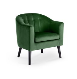 Lounge chair Harshal, dark green, H75x70x64cm, seat H43cm