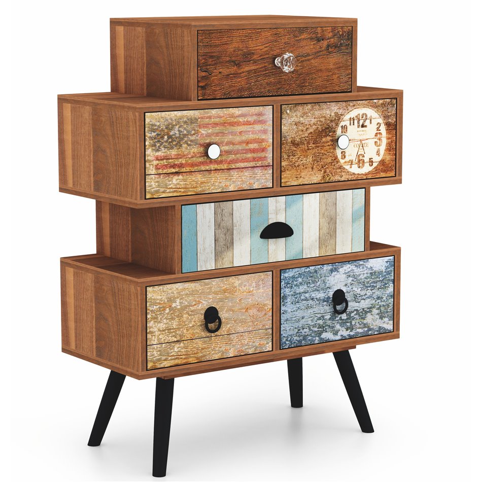 Chest of drawers Hezo, MDF/steel, H85x63x29cm