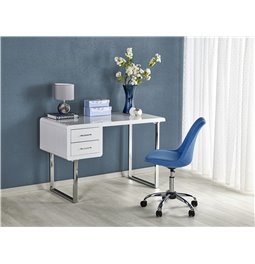 Kirjutuslaud Havellion, valge/kroom, MDF/teras, H76x120x55cm