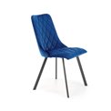 Dining chair Haurvek, navy blue velvet, H85x58x44cm, seat H47cm