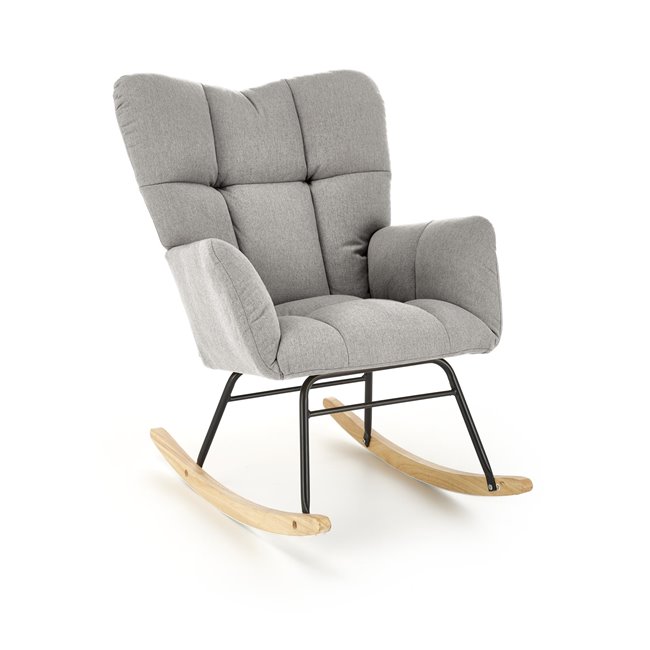 Rocking chair Hasco, grey, H94x70x97cm, seat H50cm
