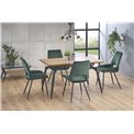 Extendable dining table Hambell, MDF/steel, H74x140-180x80cm