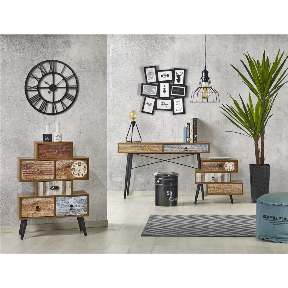 Chest of drawers Hezo, MDF/steel, H85x63x29cm