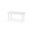 Dining table Hozarto 180, white, MDF/steel, W140-180x80cm, H75cm
