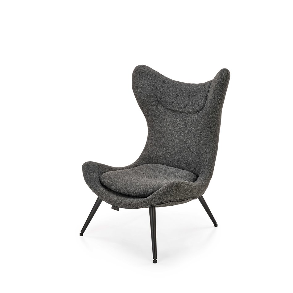 Armchair Hatlantis, anthracite/black, H106x77x80cm, seat H41cm