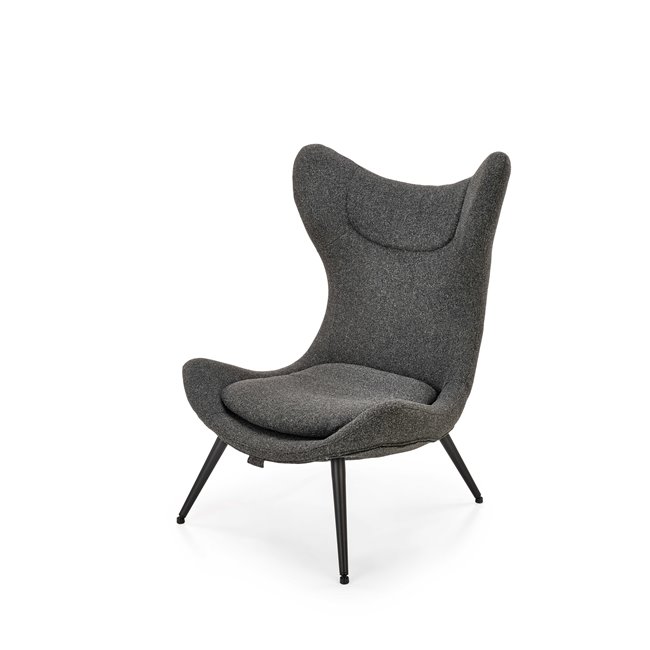 Armchair Hatlantis, anthracite/black, H106x77x80cm, seat H41cm
