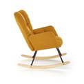 Rocking chair Hasco, mustard color, H94x70x97cm, seat H50cm