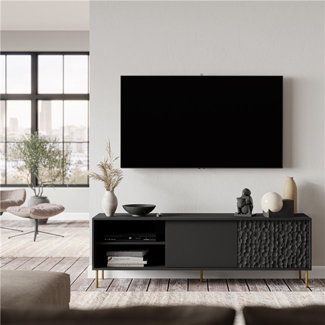 TV-laud Haulet, must/kuldne värvi, H58x180x41cm