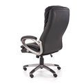 Office chair Heston, black eco leather, W114-124x66cm, H72cm, seat H49-59cm
