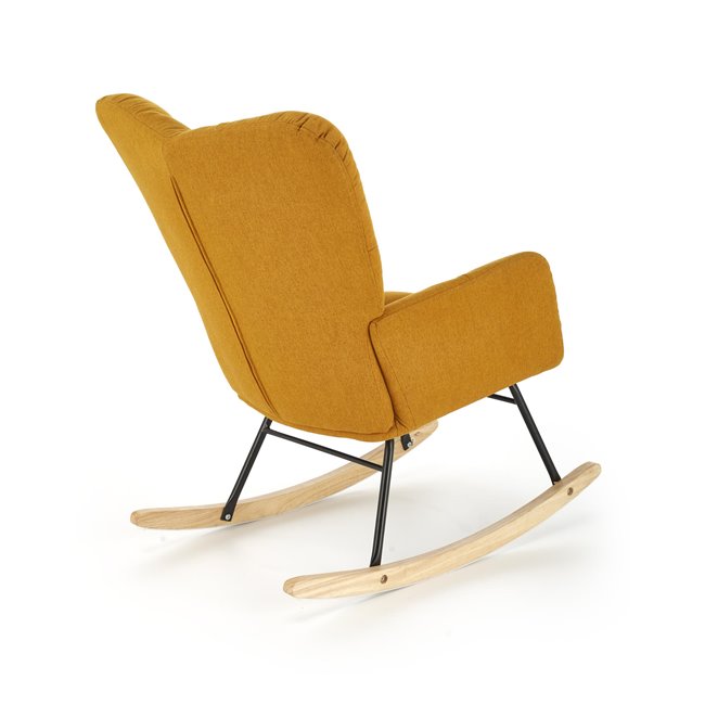 Rocking chair Hasco, mustard color, H94x70x97cm, seat H50cm