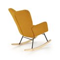 Rocking chair Hasco, mustard color, H94x70x97cm, seat H50cm