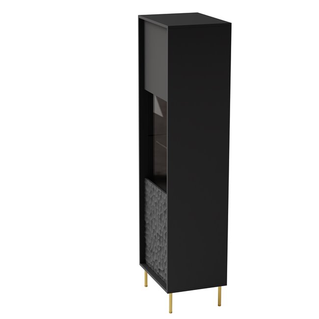 Vitriin Haulet, must/kuldne värvi, H185x55x41cm