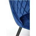 Dining chair Haurvek, navy blue velvet, H85x58x44cm, seat H47cm