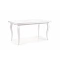 Dining table Hozarto 180, white, MDF/steel, W140-180x80cm, H75cm