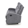 3-seater recliner Holso-3, dark grey, W95-158x100cm, H180cm, seat H49cm