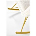 Rocking chair Hilberto, cream color boucle fabric, H78x77x67cm, seat H45cm
