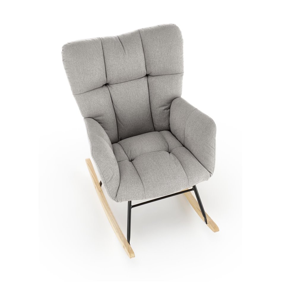 Rocking chair Hasco, grey, H94x70x97cm, seat H50cm