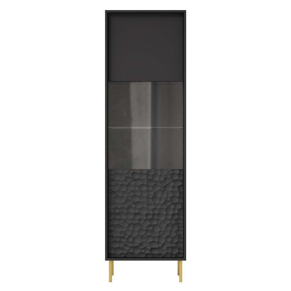 Vitriin Haulet, must/kuldne värvi, H185x55x41cm
