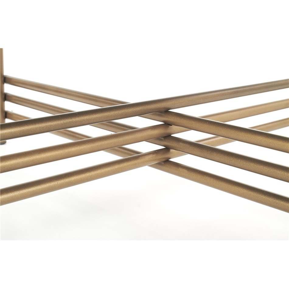 Kohvilaud Haismana, kuld/must, klaas/teras, D80cm, H41cm