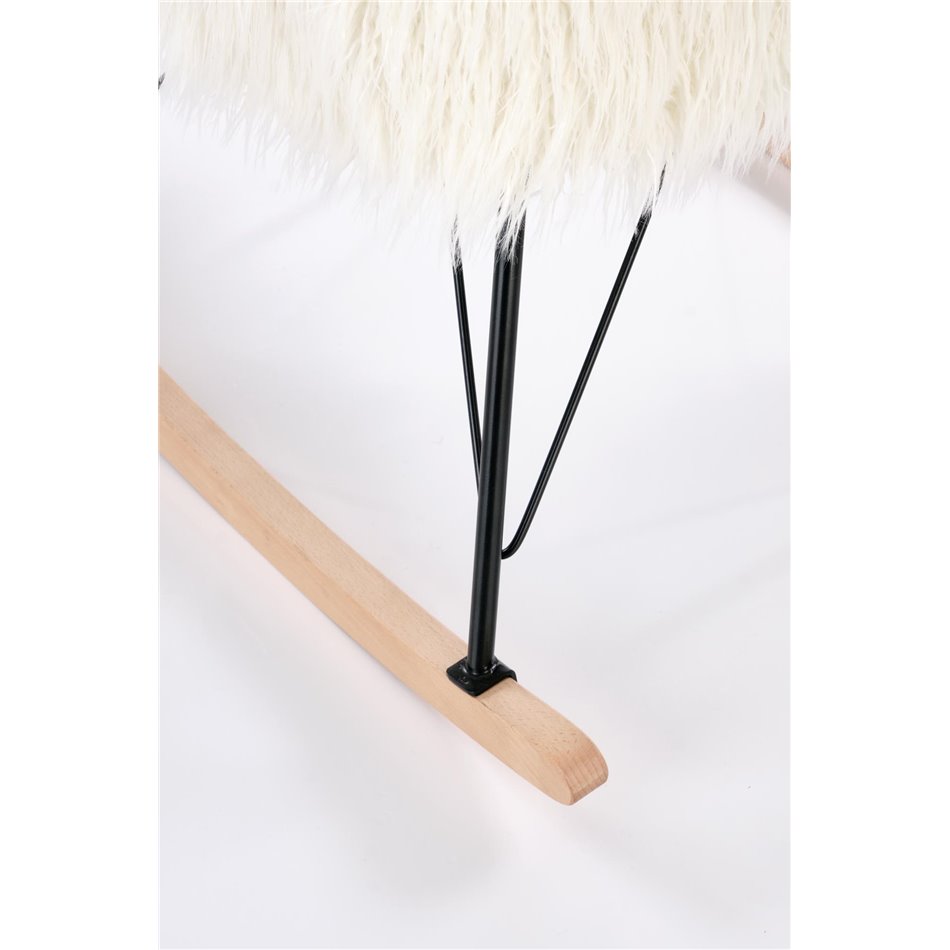Kiiktool Haustin, kreem/must, H100x72x94cm, istumisosa kõrgus 50cm