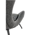 Armchair Hatlantis, anthracite/black, H106x77x80cm, seat H41cm