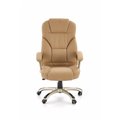Office chair Hesmond, beige eco leather, H112-119x67x70cm