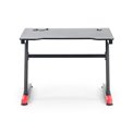 Desk Hollvyr, black/red, MDF/steel,  H74x100x60cm