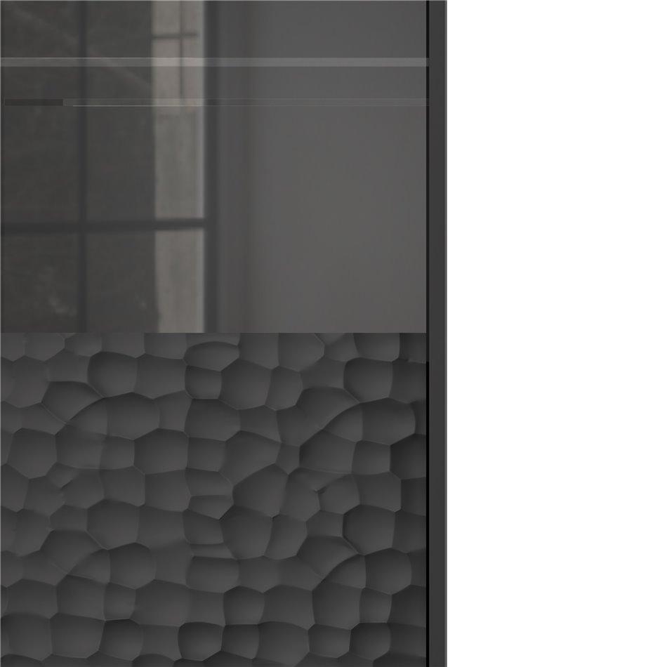 Vitriin Haulet, must/kuldne värvi, H185x55x41cm