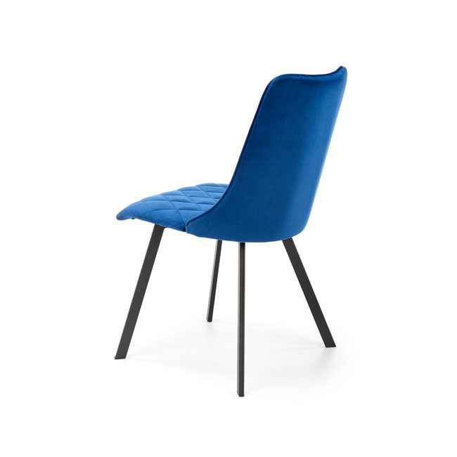 Dining chair Haurvek, navy blue velvet, H85x58x44cm, seat H47cm