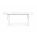 Dining table Hozarto 180, white, MDF/steel, W140-180x80cm, H75cm