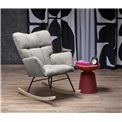 Rocking chair Hasco, grey, H94x70x97cm, seat H50cm