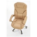 Office chair Hesmond, beige eco leather, H112-119x67x70cm