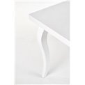 Dining table Hozarto 180, white, MDF/steel, W140-180x80cm, H75cm