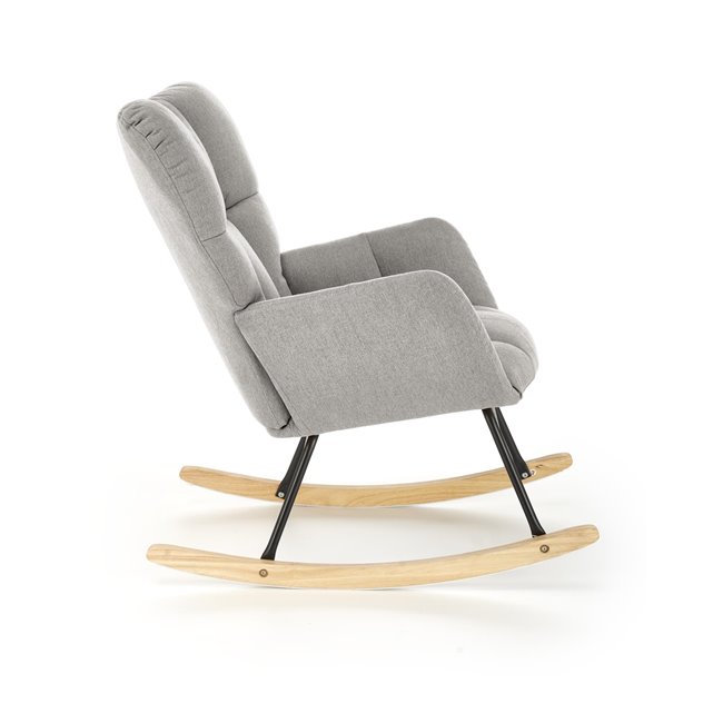 Rocking chair Hasco, grey, H94x70x97cm, seat H50cm