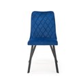 Dining chair Haurvek, navy blue velvet, H85x58x44cm, seat H47cm