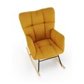 Rocking chair Hasco, mustard color, H94x70x97cm, seat H50cm