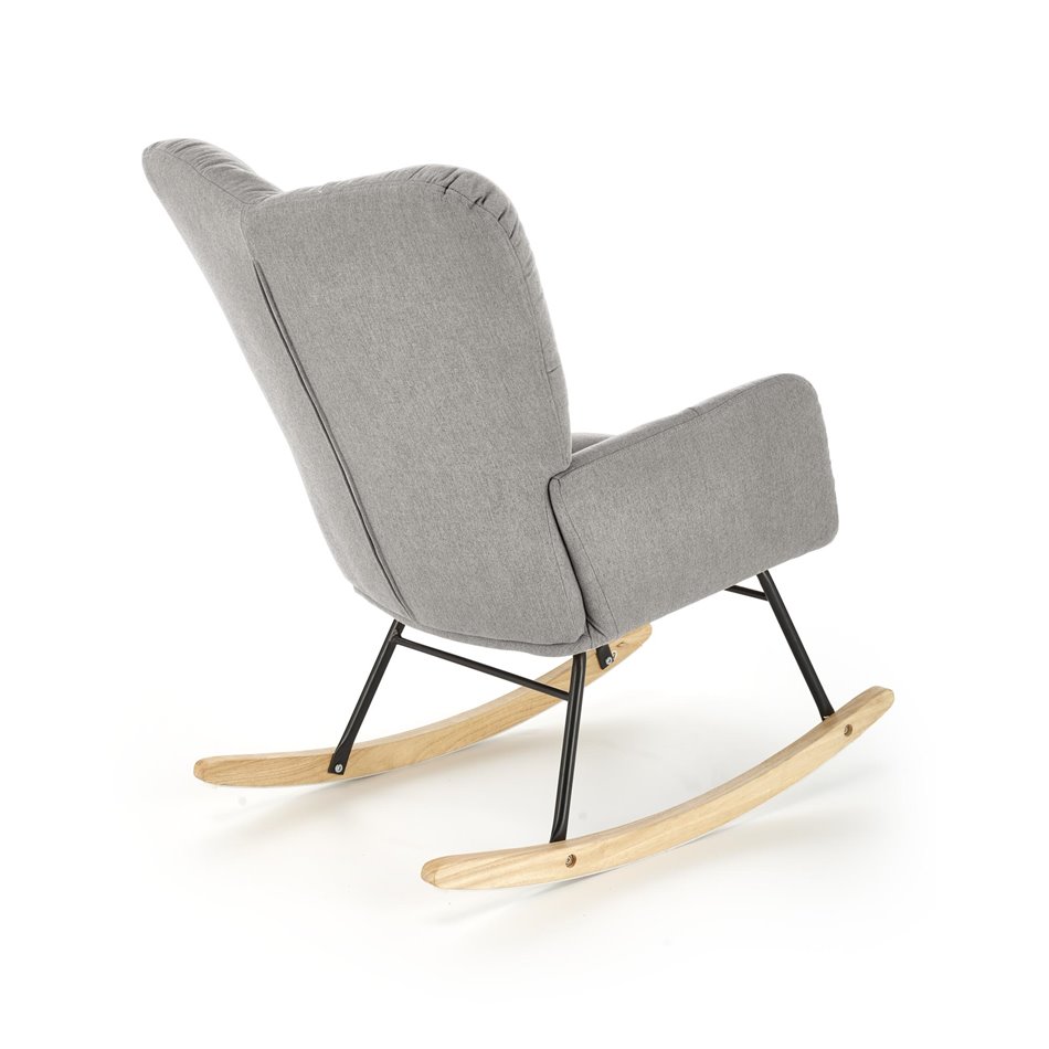 Rocking chair Hasco, grey, H94x70x97cm, seat H50cm