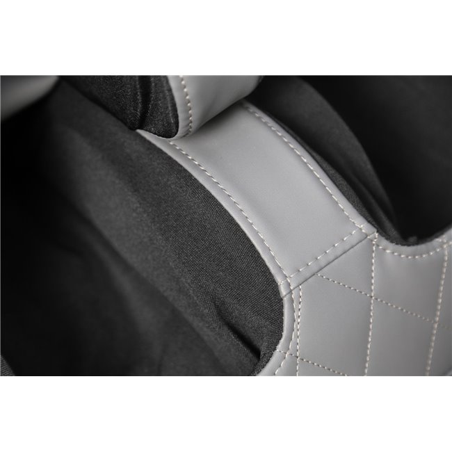 Massage chair with heating function Holar, cream/grey  W140-187x72cm, H105-85cm