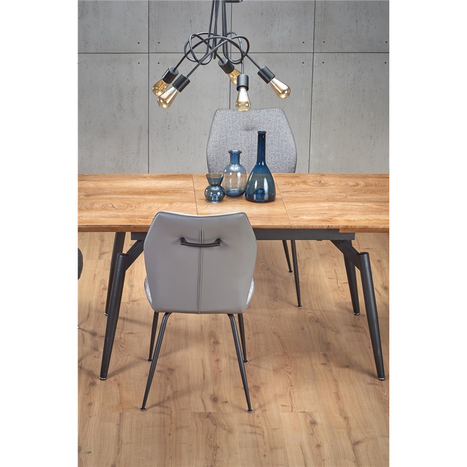 Extendable dining table Hambell, MDF/steel, H74x140-180x80cm