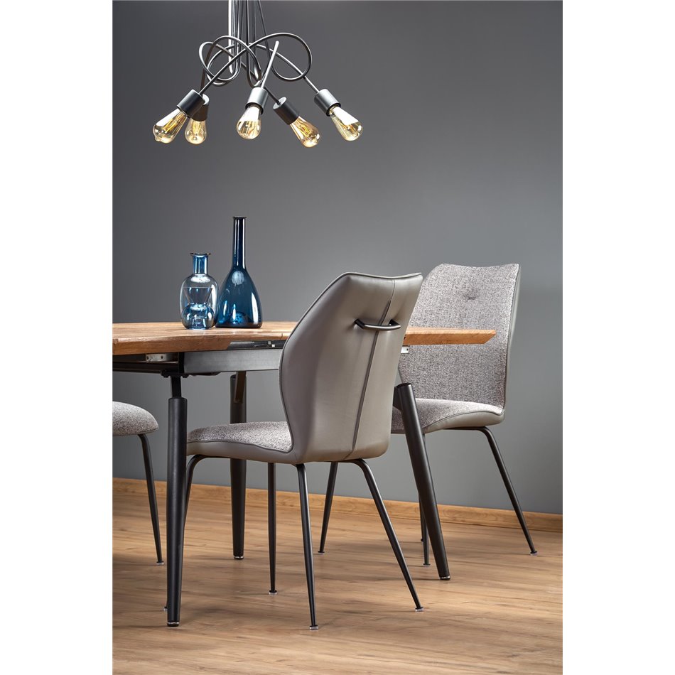 Extendable dining table Hambell, MDF/steel, H74x140-180x80cm