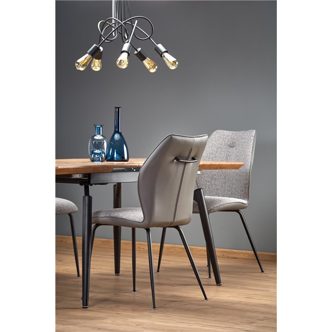 Extendable dining table Hambell, MDF/steel, H74x140-180x80cm