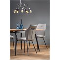 Extendable dining table Hambell, MDF/steel, H74x140-180x80cm